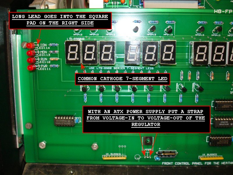 Heathkit H8 front control panel left half notes